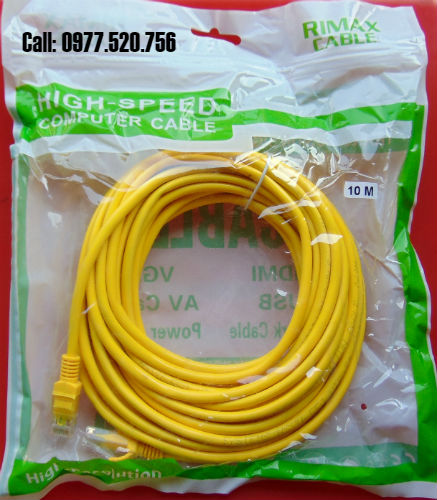 Dây mạng bấm sẵn cat5e dài 10m đầu đúc giá rẻ
