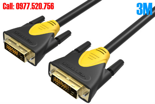 Cáp DVI to DVI ( 24+1) dài 3m Vention VAD-A03-B300 loại tốt