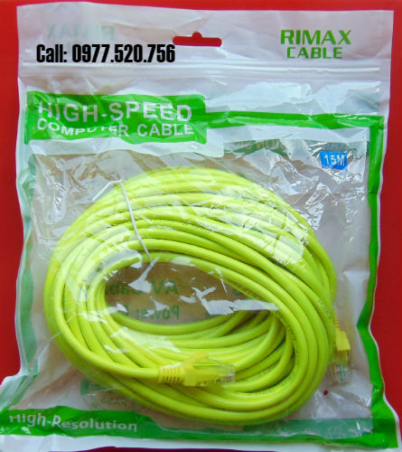 Dây mạng bấm sẵn cat5e dài 15m đầu đúc giá rẻ
