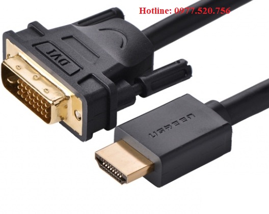 Cáp chuyển HDMI to DVI  24+1 dài 1,5m Ugreen 11150 loại tốt