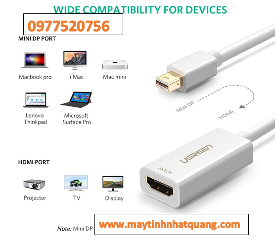 Cáp chuyển đổi Mini Displayport sang HDMI Ugreen 40361