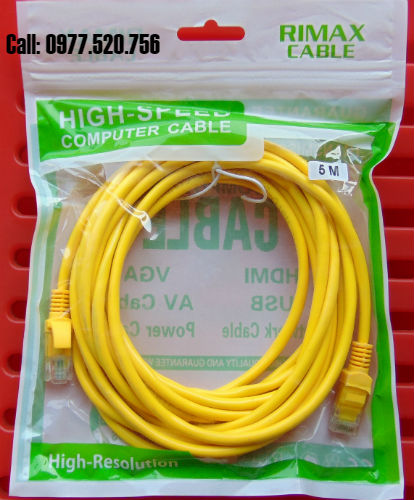Dây mạng bấm sẵn cat5e dài 5m đầu đúc giá rẻ