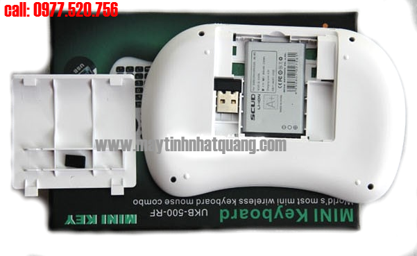 Bàn phím Mini Keyboard kiêm chuột Wireless UKB-500-RF cho PC,laptop,Tivi box