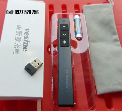Bút trình chiếu laser vesine VP158 điều khiển slide thuyết trình