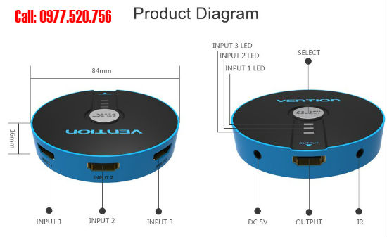 Bộ gộp HDMI 3 vào 1 ra vention có tại Hải Phòng loại tốt - 3