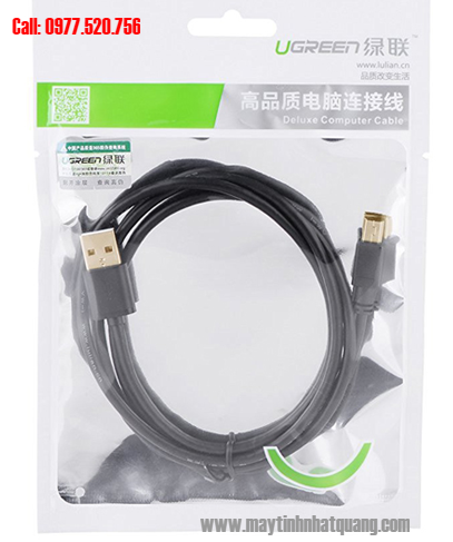 Cáp Mini USB to USB 2.0 dài 1m Ugreen 10355 mạ vàng