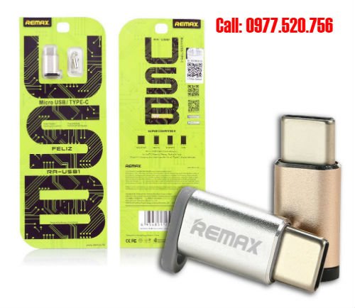 Đầu chuyển Micro USB sang USB Type C 3.1 Remax