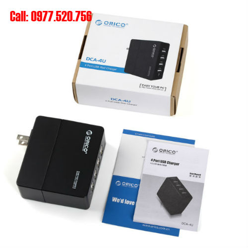 Sạc thiết bị di động 4 cổng USB ORICO DCA-4U loại tốt