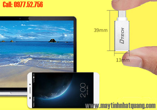 Đầu đổi TYPE C sang USB 3.0 âm Dtech (T0001) loại tốt