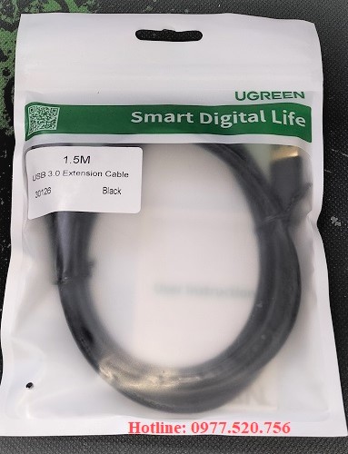 Cáp nối dài USB 3.0 dài 1.5m Ugreen 30126