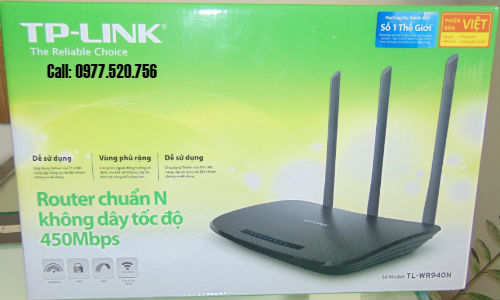 Bộ phát wifi TP-link 3 râu TL-WR940N tốc độ 450Mpbs