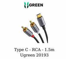 Cáp chuyểnType-C sang 2 RCA dài 1,5M Ugreen 20193 ( có chíp DAC)