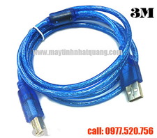 Cáp máy in USB 2.0 dài 3m màu xanh chống nhiễu