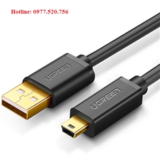 Cáp Mini USB to USB 2.0 mạ vàng dài 2m Ugreen 30472
