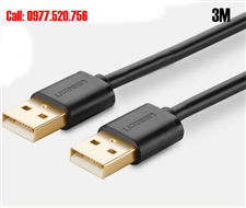 Cáp USB 2.0 2 đầu đực dài 3m Ugreen 30136