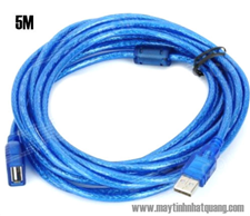 Dây cáp USB 2.0 nối dài 5m màu xanh chống nhiễu