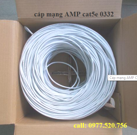 Cáp mạng AMP cat5e 0332 loại 8 sợi nhôm mạ đồng giá rẻ