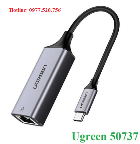 Cáp chuyển Usb Type C to Lan 10/100/1000Mbps Ugreen 50737