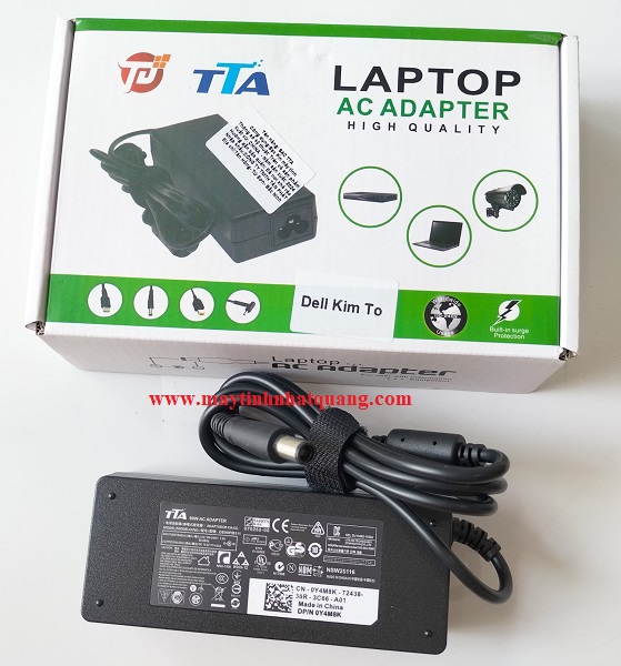 Sạc nguồn Adapter laptop DELL kim to (7.4*5.0 ) 19.5V-4.62A  hãng TTA