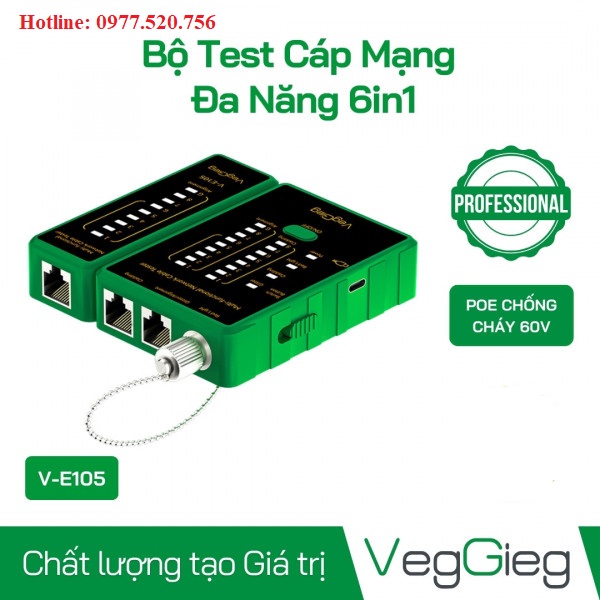 Máy Test Mạng POE Đa Năng VegGieg V-E105