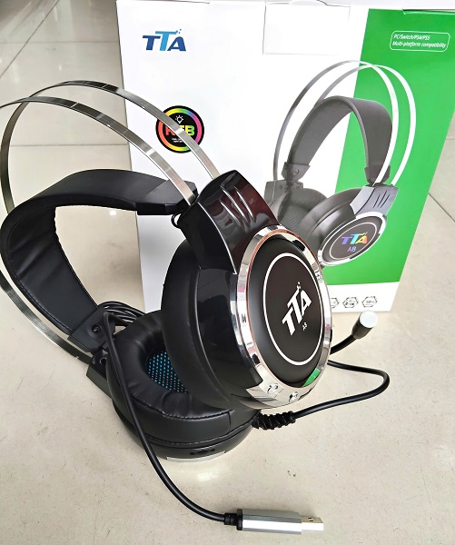 Tai nghe Gaming Tomate TTA A8 - Âm thanh vòm sống động, đèn RGB cực đẹp, đeo êm thoải mái