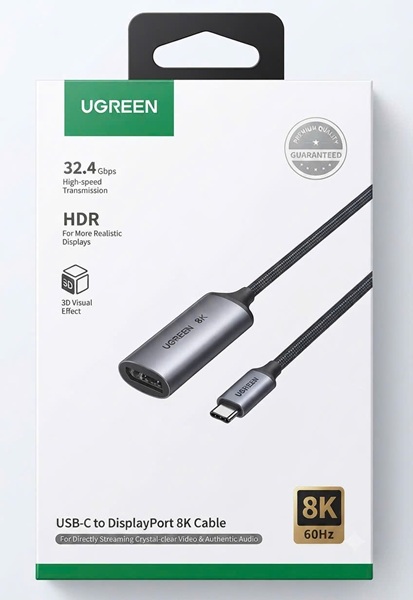 Cáp Chuyển USB Type-C Sang DisplayPort 1.4 8K@60Hz UGREEN 15575 Chính Hãng