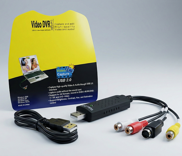 USB Capture EasyCap DC60 007 - Chuyển đổi USB sang AV/S-Video, Thu video từ đầu VHS, Camera Analog