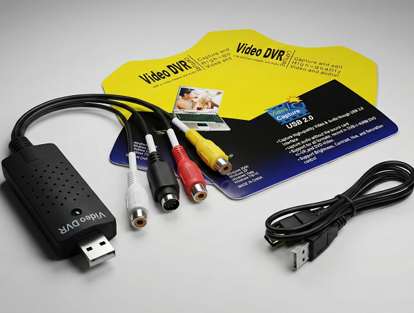 USB Capture EasyCap DC60 007 - Chuyển đổi USB sang AV/S-Video, Thu video từ đầu VHS, Camera Analog