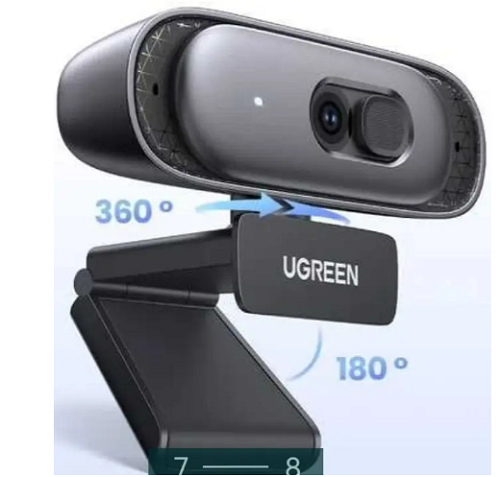 Webcam Ugreen 35626 - Độ phân giải 2K@30FPS, Micro chống ồn, tự động lấy nét