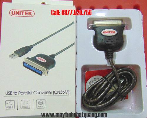 Cáp chuyển đổi USB to Parallel Unitek Y-120