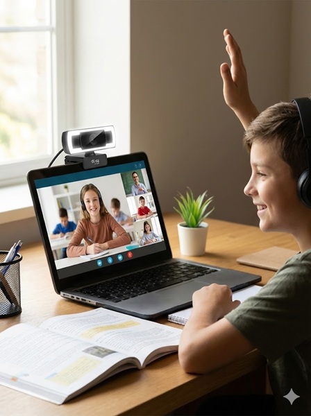 Webcam TTA WC-T3 HD 1080P USB - Camera Máy Tính Full HD, Mic Tích Hợp, Tự Động Lấy Sáng