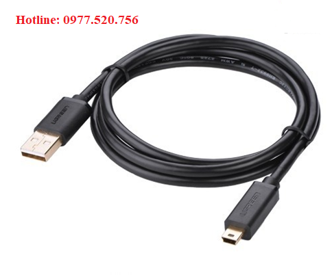 Cáp Mini USB to USB 2.0 dài 1m Ugreen 10355 Chính hãng tại Hải Phòng
