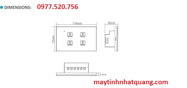 Ổ cắm công tắc thông minh Sinoamigo SHC-S2-2