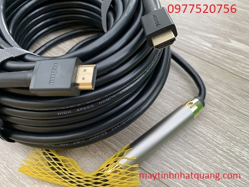 Cáp HDMI V1.4 Ethernet tốc độ cao 25M chính hãng Ugreen 10113 - Thuần Đồng (Có chip khuếch đại)