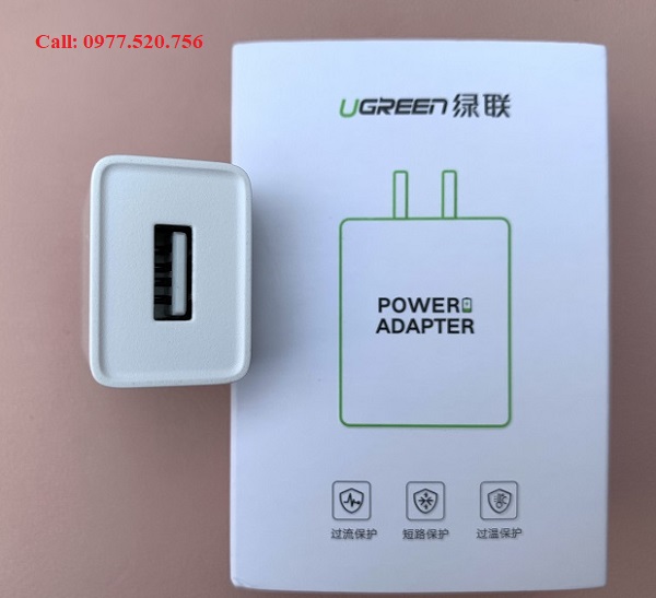 Củ sạc 1 cổng USB (5V/1A) Ugreen 50714 chính hãng