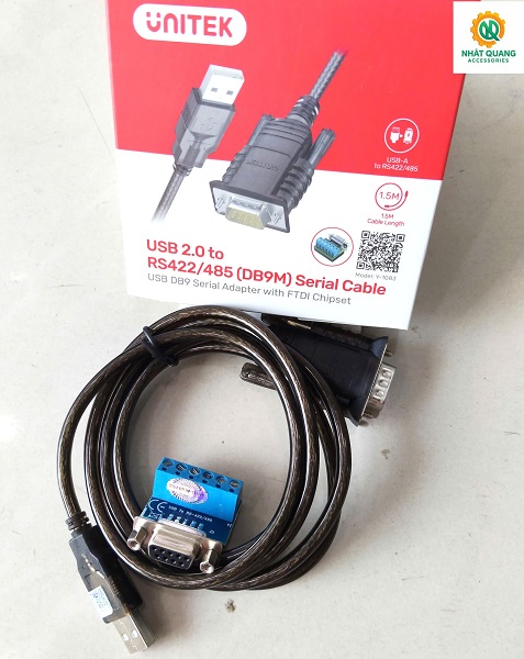 Cáp chuyển USB 2.0 sang RS422/RS485 Unitek Y-108301 (1.5m) - Kết nối ổn định, truyền dữ liệu siêu nhanh