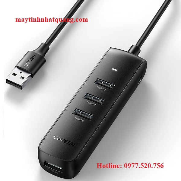 Bộ chia USB 3.0 ra 4 cổng USB 3.0 Ugreen 10915 (hỗ trợ nguồn Micro USB)