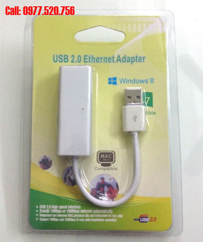 Cổng chuyển USB 2.0 to LAN dây giá rẻ