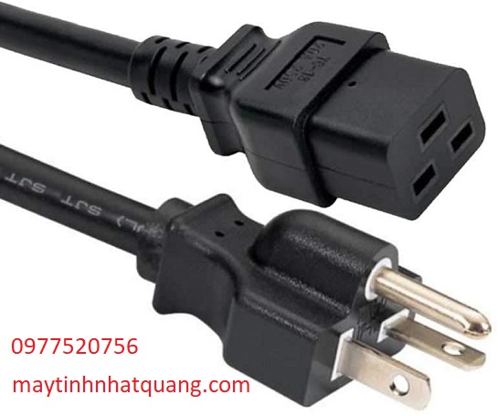 Dây nguồn 3 chân chuẩn C19 dài 3M Sinoamigo SN: 54006A công suất 15A