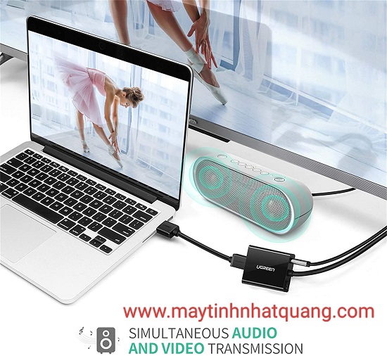 Cáp chuyển HDMI ( âm) sang VGA (dương) có Audio Ugreen 20694