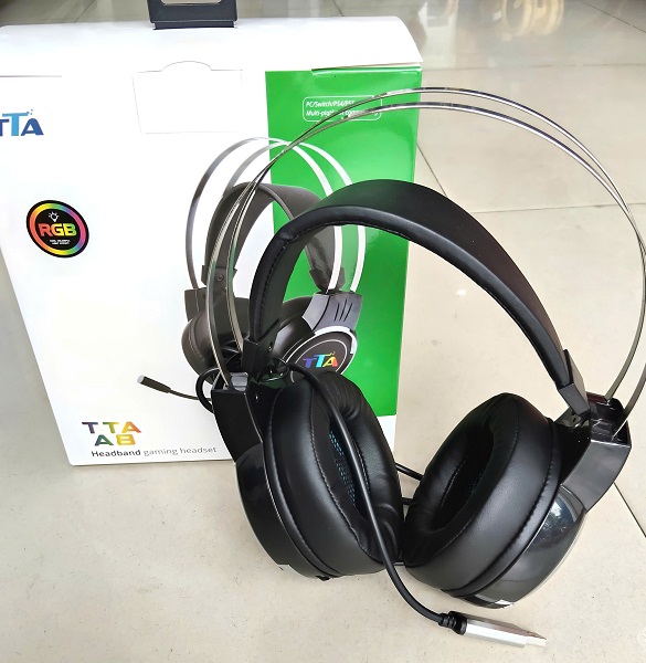 Tai nghe Gaming Tomate TTA A8 - Âm thanh vòm sống động, đèn RGB cực đẹp, đeo êm thoải mái