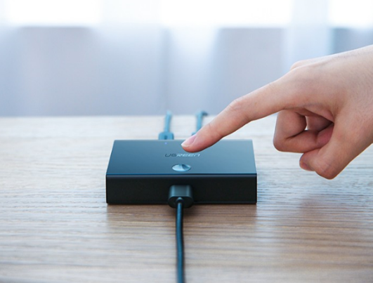 Bộ chia máy in 1 ra 2 - Switch chia sẻ 2 máy tính chung 1 máy in Ugreen 30345