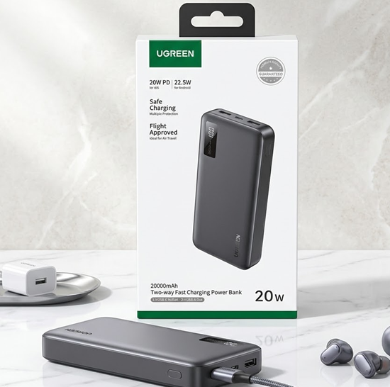 Sạc Dự Phòng 20000mAh 20W UGREEN 25683 - Sạc Nhanh PD 3.0, 3 Cổng, Dung Lượng Lớn