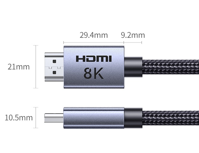 Cáp HDMI 2.1 Dài 2M 8K@60Hz 48Gbps Hỗ Trợ HDR, eARC UGREEN 25910