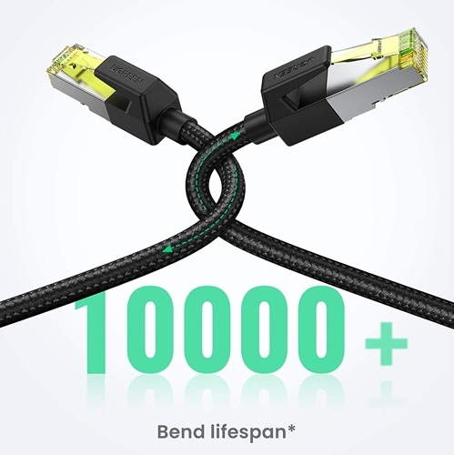 Cáp Mạng Cat7 F/FTP Đúc Sẵn 15m UGREEN 11274 - Tốc Độ 10Gbps, Chống Nhiễu Cao Cấp