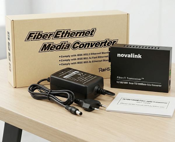 Bộ chuyển đổi quang sang RJ45 Novalink NV-43101A-SM-25 - 1Gb, 1 sợi, chuẩn SC Single Mode