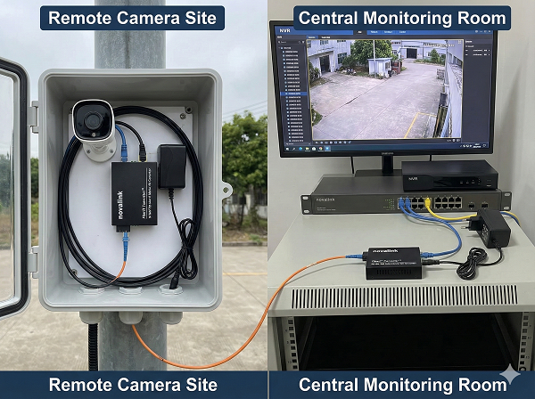 Bộ chuyển đổi quang sang RJ45 Novalink NV-43101A-SM-25 - 1Gb, 1 sợi, chuẩn SC Single Mode