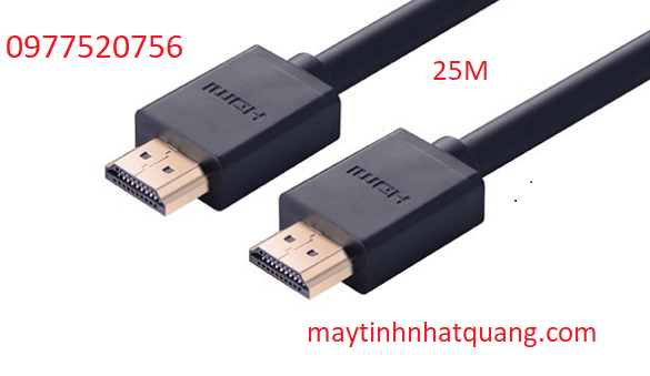 Cáp HDMI V1.4 Ethernet tốc độ cao 25M chính hãng Ugreen 10113 - Thuần Đồng (Có chip khuếch đại)