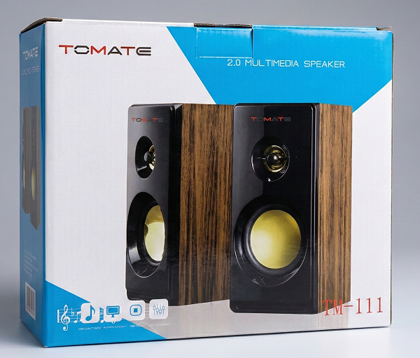 Loa Vi Tính 2.0 Tomate TM-111 - Âm Trầm Ấn Tượng | Công Suất 6W-Thiết Kế Gỗ Sang Trọng