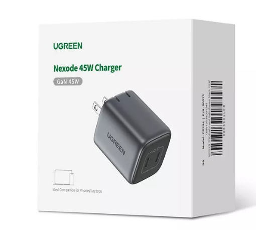 Củ sạc nhanh UGREEN Nexode GaN 45W - 2 cổng sạc USB-C PD  sạc siêu tốc